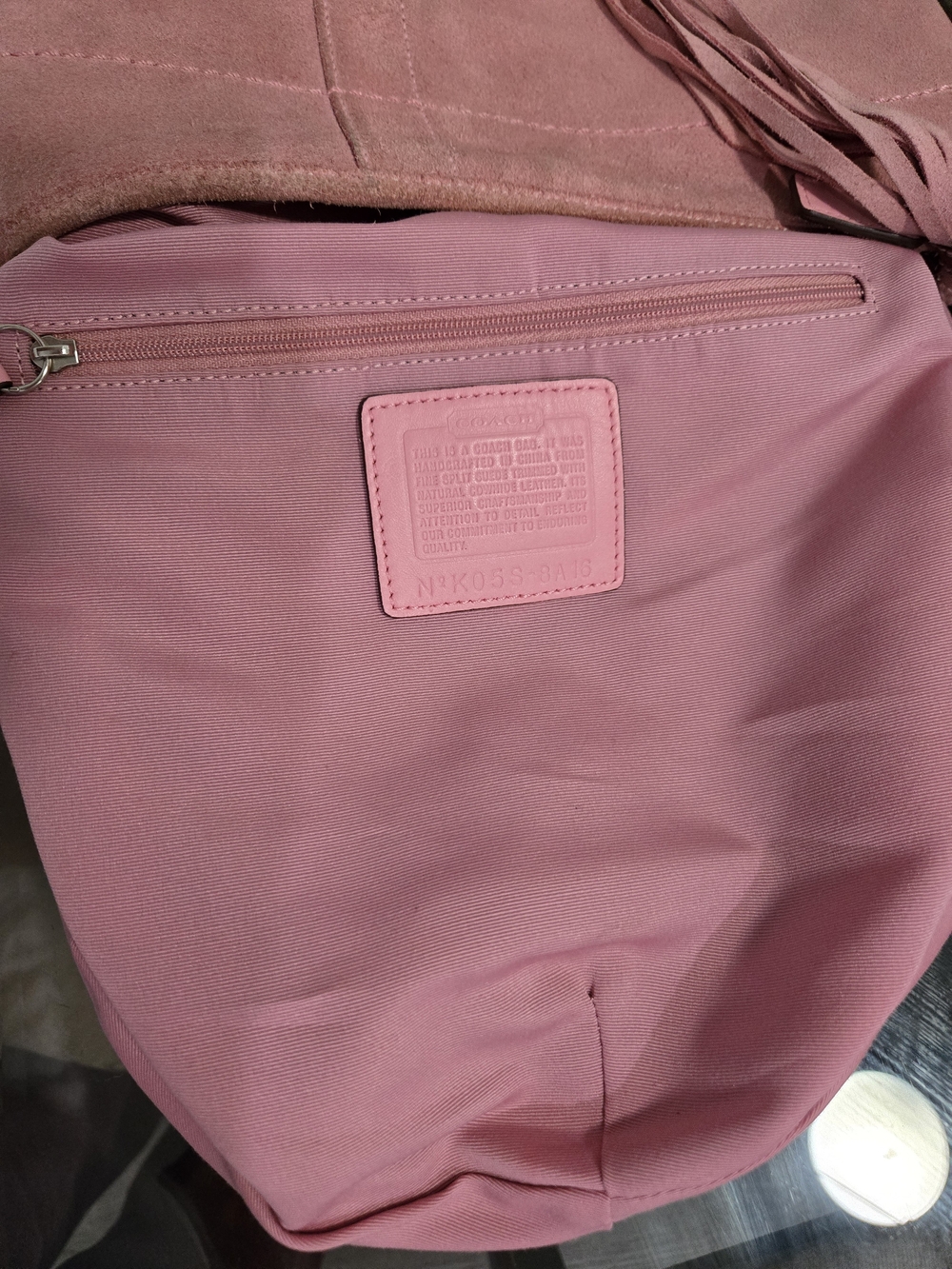 Vintage Y2K Coach Pink Suede Soho Hobo Shoulder Bag - Picture 10 of 17
